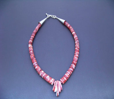 Native American Red Spiney Oyster Necklace