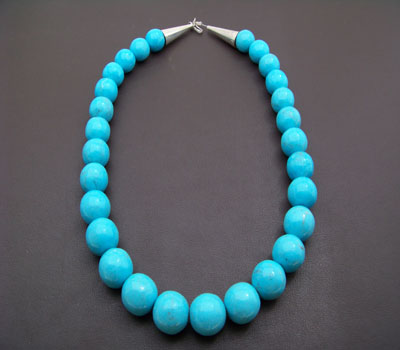 Native American Jewelry Handcrafted Turquoise Rounds Necklace