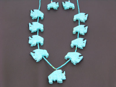 Native American Jewelry Set Necklace/Earrings Buffalo Fetish