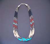 Native American Santo Domingo 5-Strand Necklace
