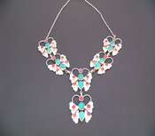 Necklace Tibetan Turquoise Butterfly