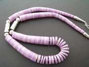 Necklace Native American Santo Domingo Phosphosiderite Disc