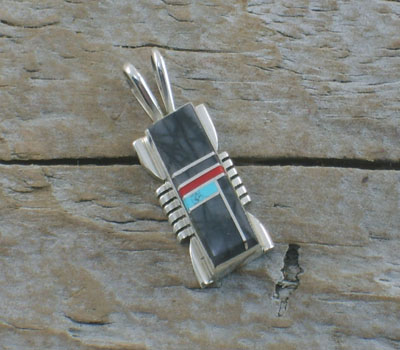 Native American Pendant Picasso Marble Inlay