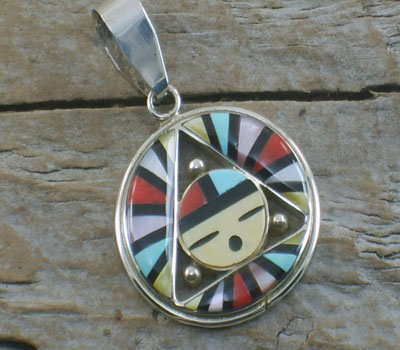 Native American Jewelry -Sunface Pendant Inlay