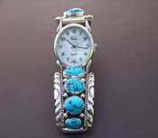Native American WatchTurquoise Nugget & Sterling Silver