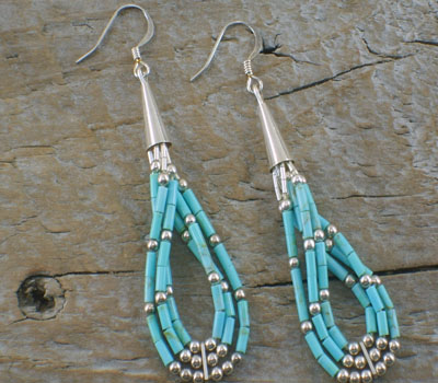 Tturquoise jewelry, Native American earrings, Navajo earrings, Santo ...