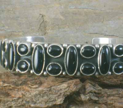 Happy Piasso onyx cuff bracelets, Native American cuff bracelet,Navajo ...