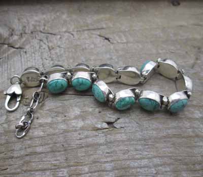 Happy Piasso ime turquoise link bracelet,Native American bracelets at ...